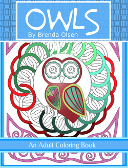 Owls an adult coloring book
