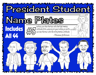 President Student Name Plates Cover