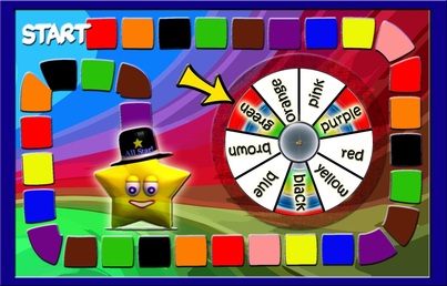 Learning colors game board